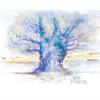 Brimmon Oak on a Frosty Morning by Welsh artist Rhian Owen