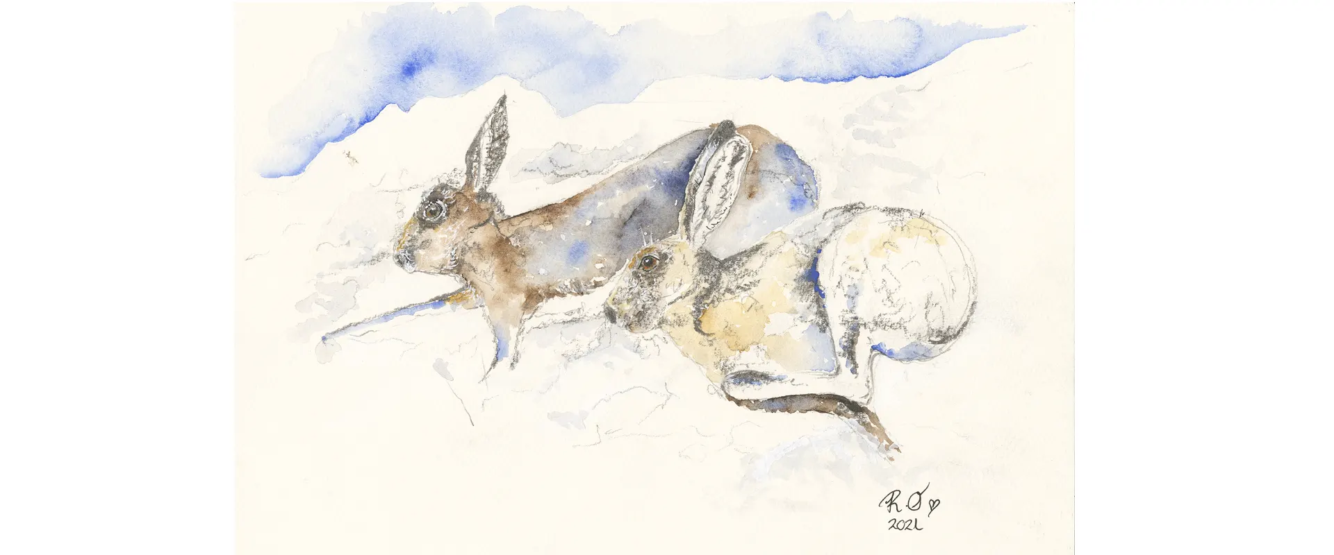 Rhian Owen Artist - Chasing Hares